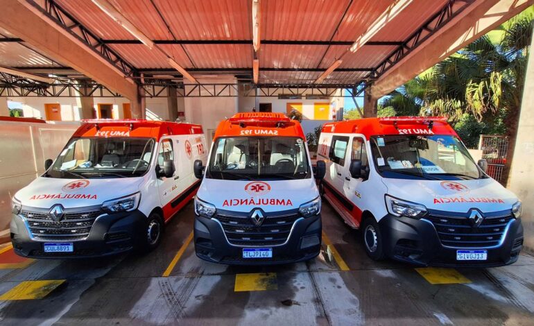 Prefeitura entrega três novas ambulâncias para o Samu em Limeira