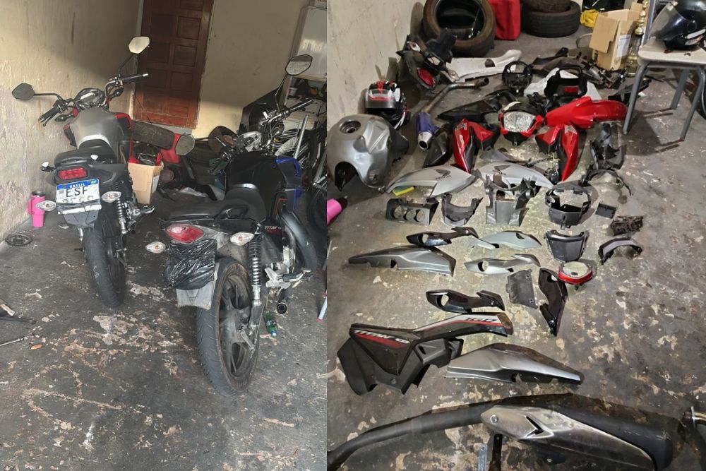 PM apreende duas motocicletas com placas adulteradas e diversas peças em Limeira