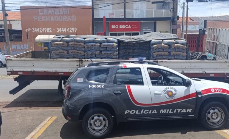 Polícia prende suspeito por receptação qualificada com 14 toneladas de cimento em Limeira