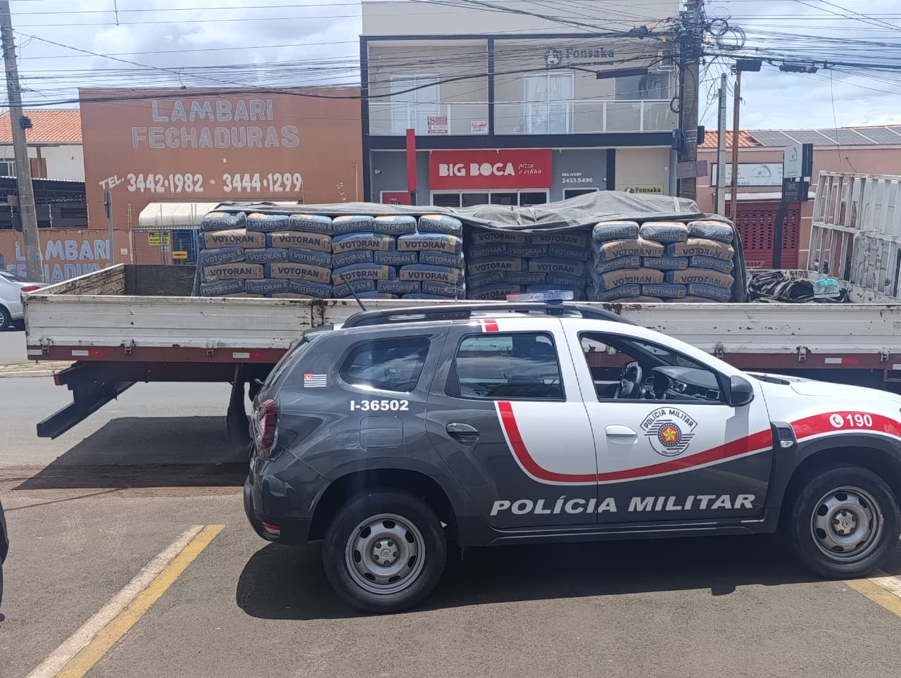 Polícia prende suspeito por receptação qualificada com 14 toneladas de cimento em Limeira