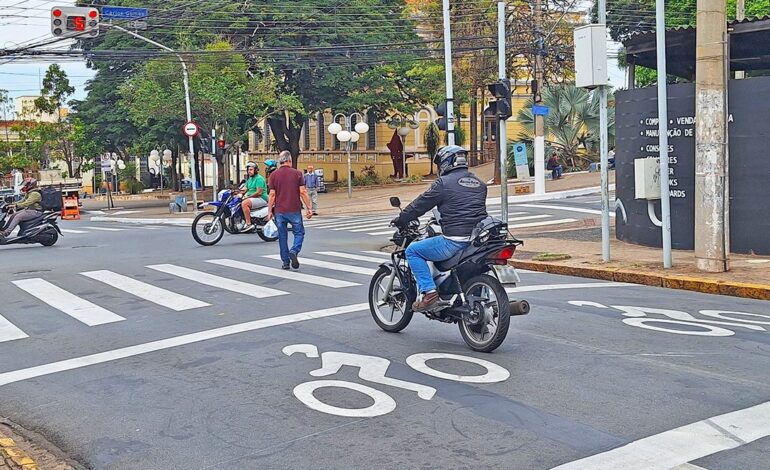 Área central de Limeira recebe novos bolsões para motociclistas