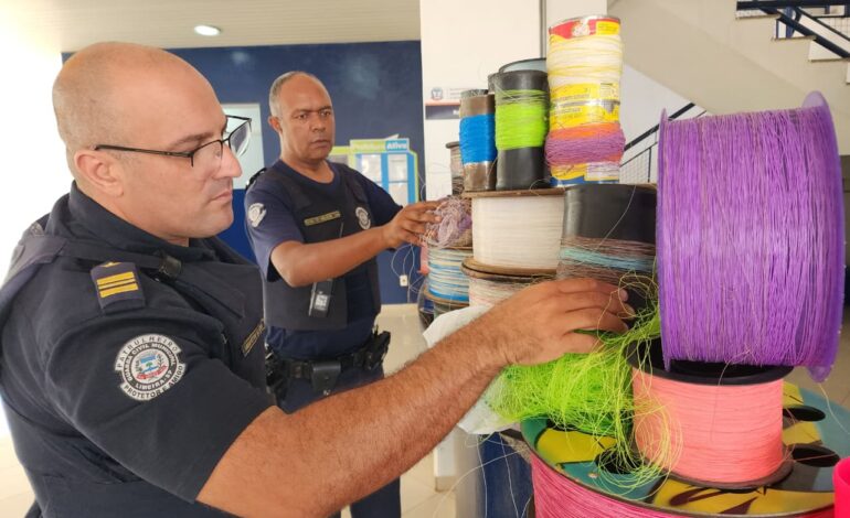GCM de Limeira apreende 120 mil metros de linha cortante em quatro meses de operação