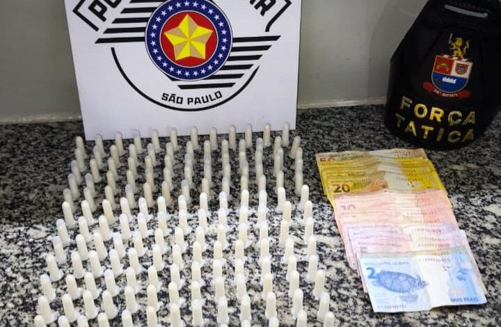 Homem é preso por tráfico de drogas no Residencial Abílio Pedro, em Limeira