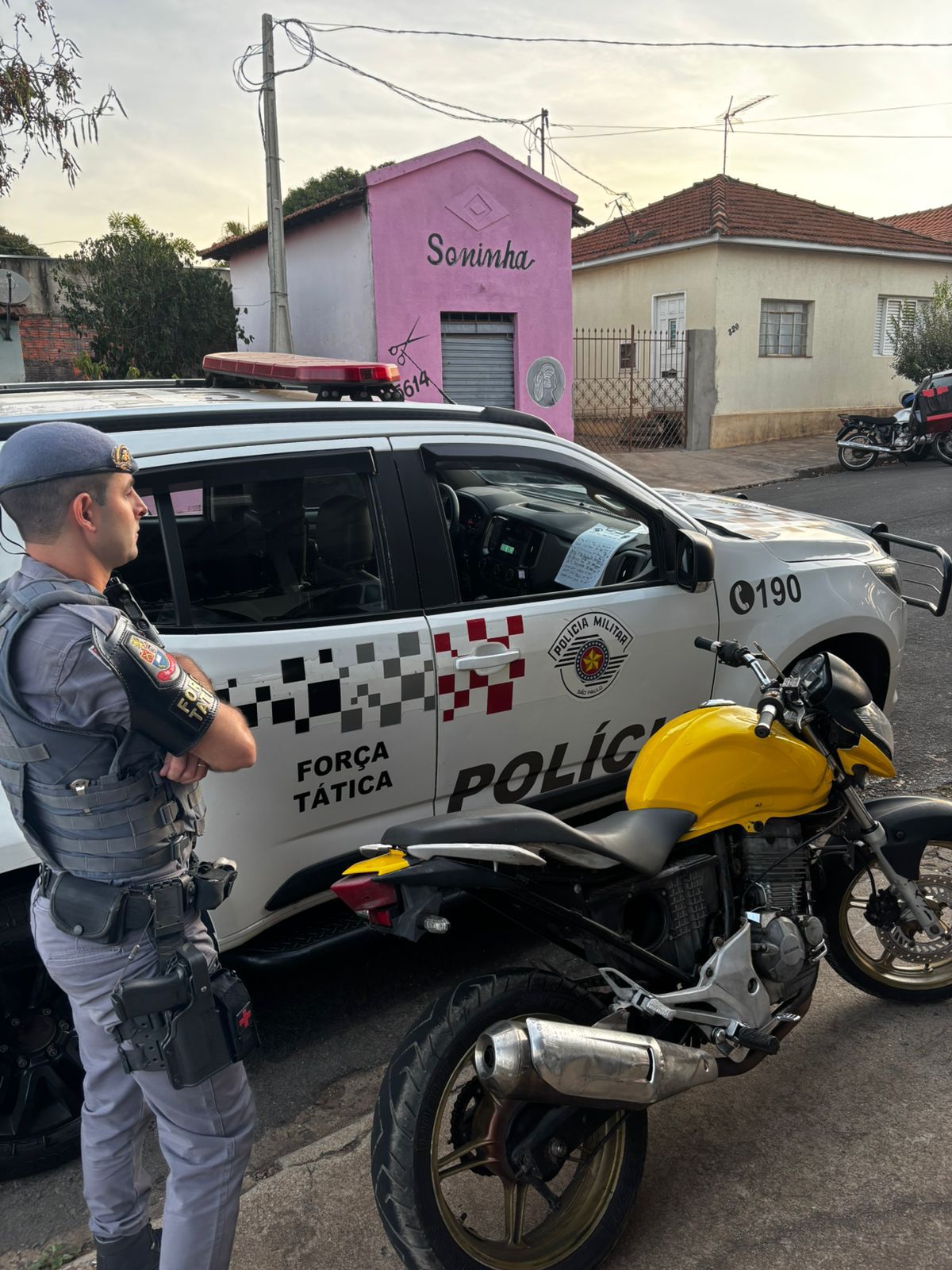 Polícia Militar recupera motocicleta furtada em Limeira e prende suspeito