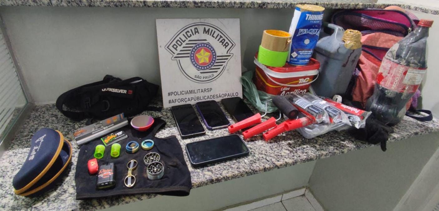 Cinco pessoas são detidas por porte de entorpecente e tentativa de pichação em Limeira